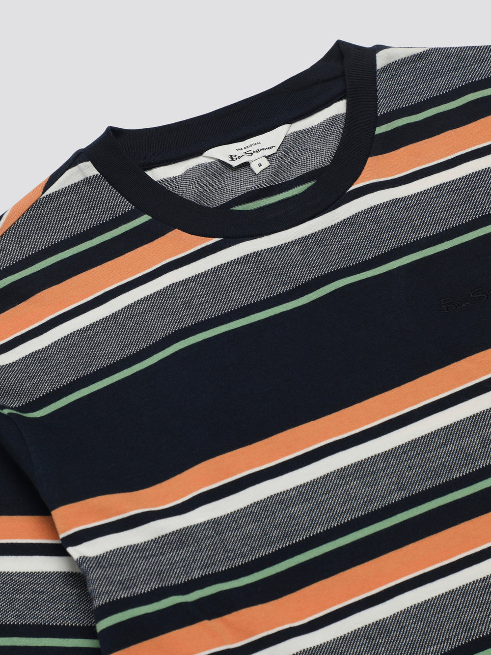 T-Shirt Ben Sherman Signature Engineered Stripe Bleu Marine | FQP-78157233